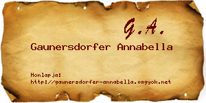 Gaunersdorfer Annabella névjegykártya